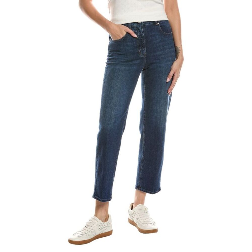 Peserico Womens  Crop Jean, Blue